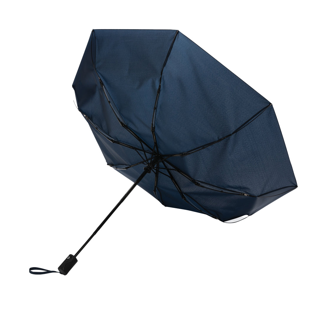 Navy - Side - XD Collection Impact Aware RPET Automatic Folding Umbrella