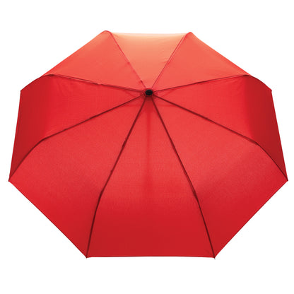 Red - Front - XD Collection Impact Aware RPET Automatic Folding Umbrella