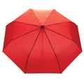 Red - Front - XD Collection Impact Aware RPET Automatic Folding Umbrella