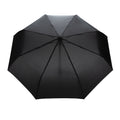Black - Back - XD Collection Impact Aware RPET Automatic Folding Umbrella