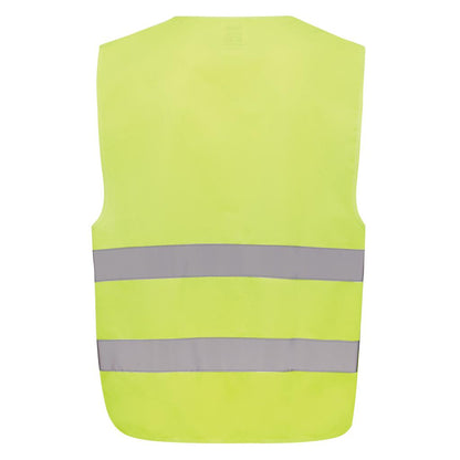 Yellow - Back - XD Collection Unisex Adult RPET High-Vis Safety Vest