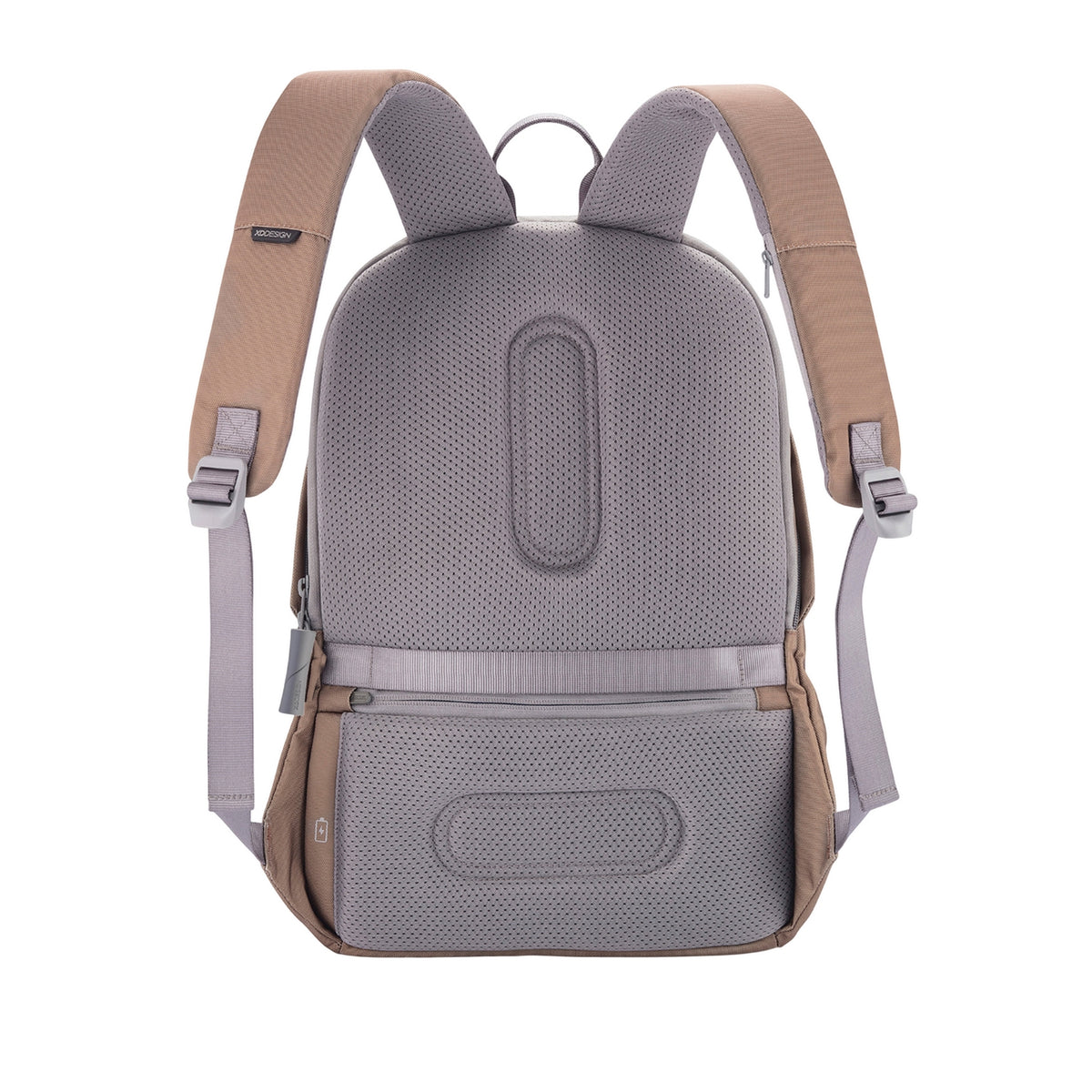 Khaki - Back - XD Design Bobby Soft Anti-Theft Backpack