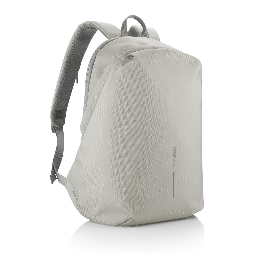 Light Grey - Back - XD Design Bobby Soft Anti-Theft Backpack