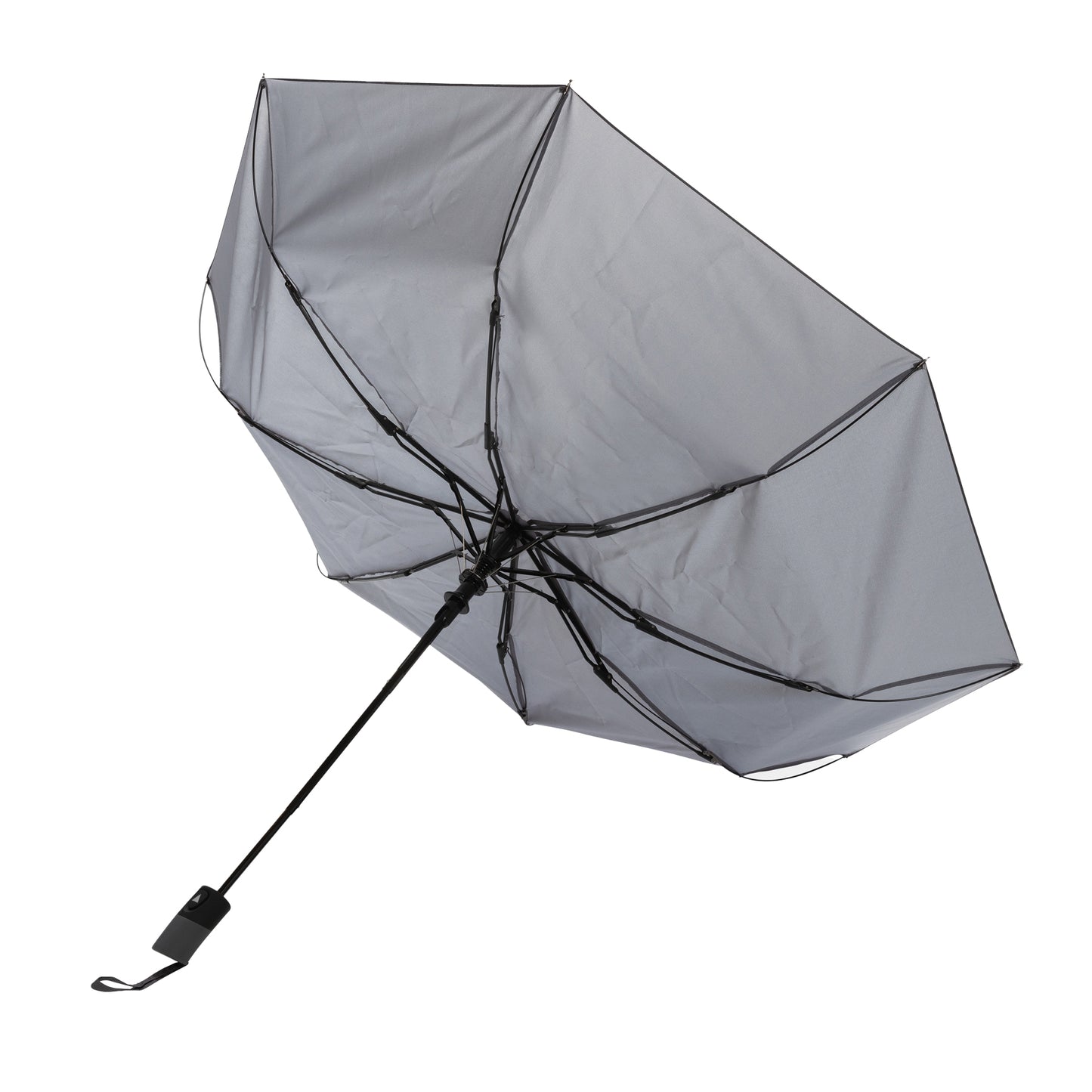 Anthracite - Side - XD Collection Impact Aware RPET Automatic Folding Umbrella
