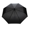 Black - Back - XD Collection Impact Aware RPET Automatic Folding Umbrella