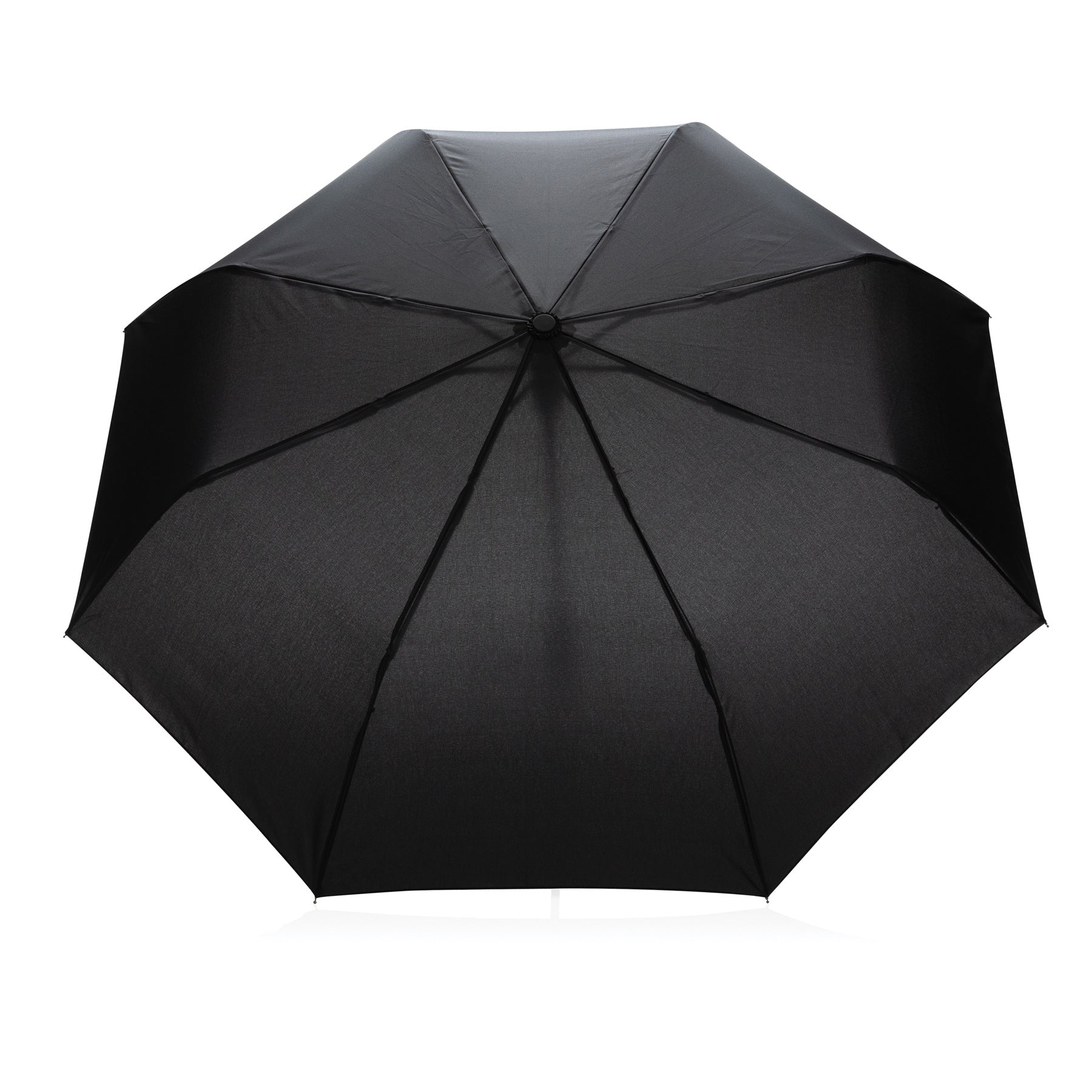 Black - Back - XD Collection Impact Aware RPET Automatic Folding Umbrella