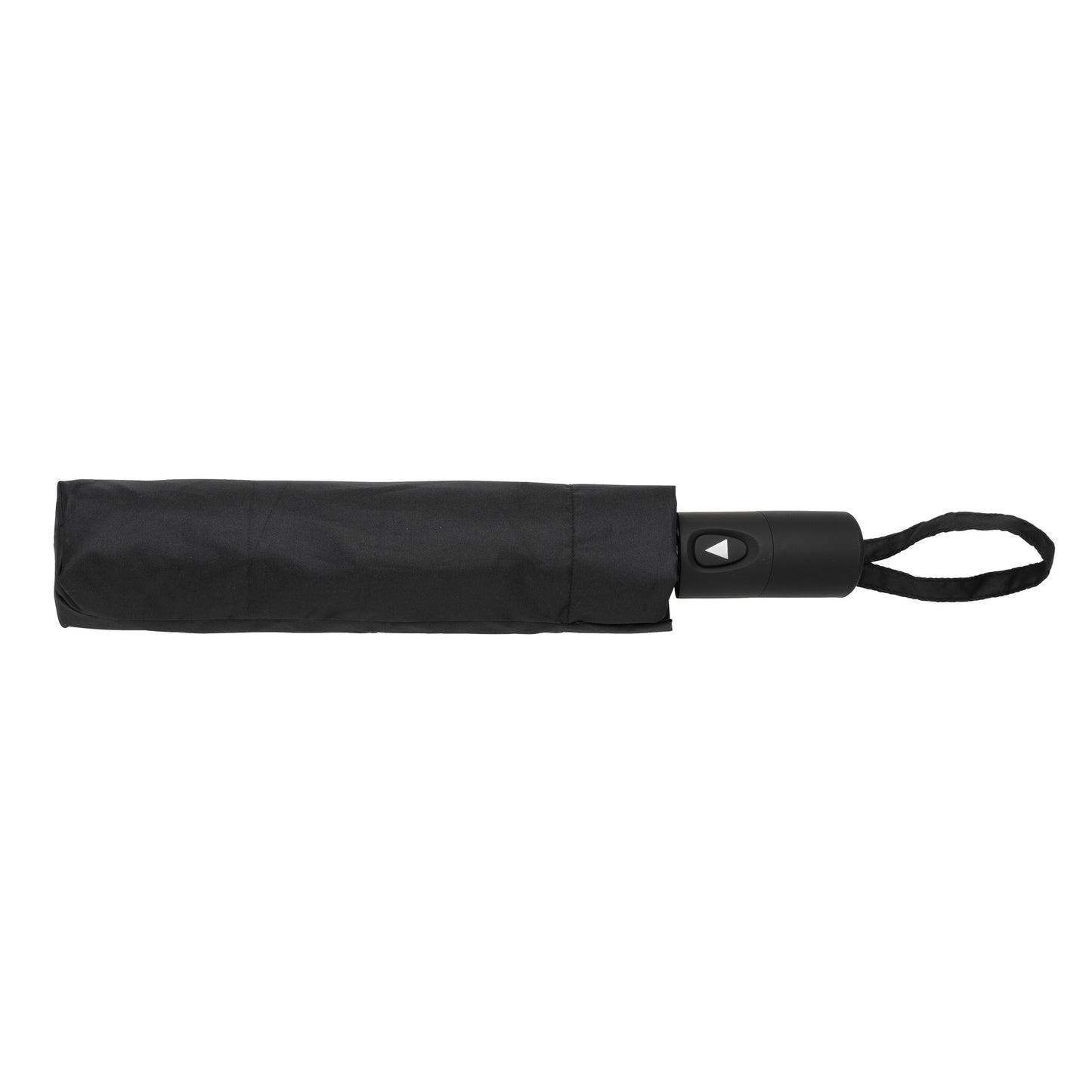 Black - Side - XD Collection Impact Aware RPET Automatic Folding Umbrella
