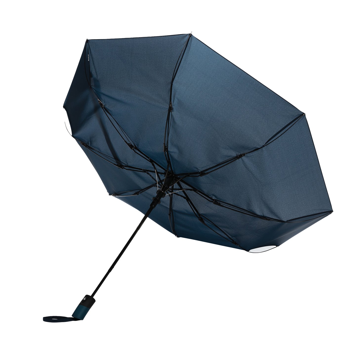 Navy - Side - XD Collection Impact Aware RPET Automatic Folding Umbrella