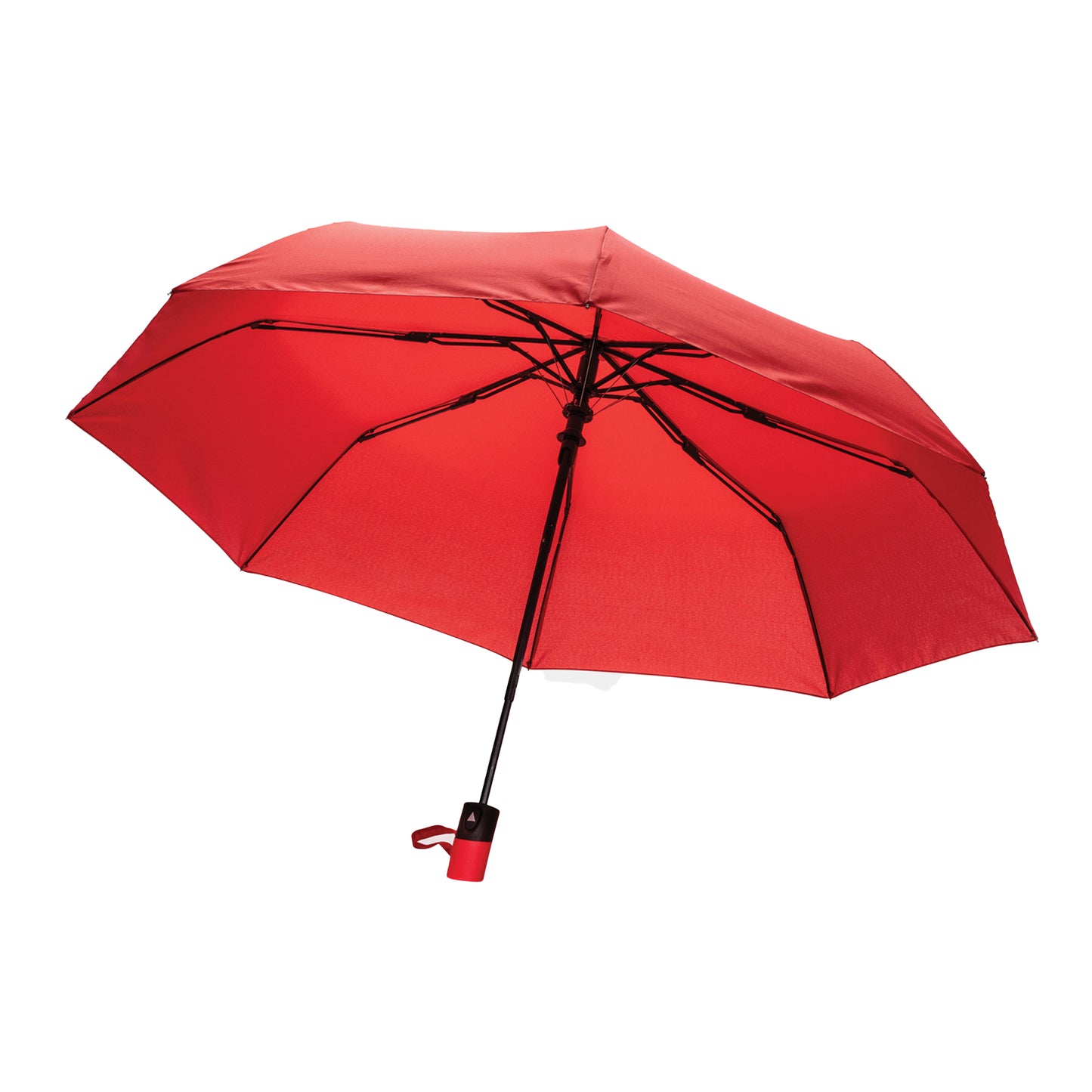 Red - Front - XD Collection Impact Aware RPET Automatic Folding Umbrella
