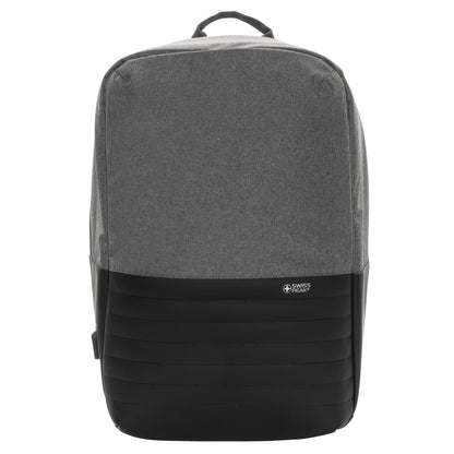 Grey - Front - Swiss Peak Aware RFID Anti-Theft 11L Laptop Backpack