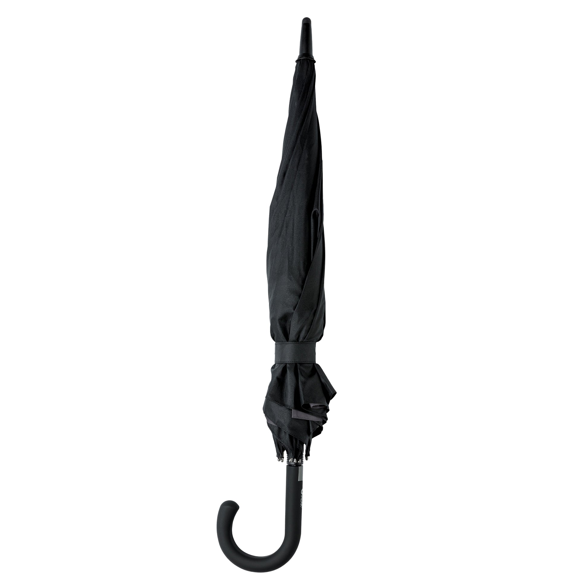 Black - Side - Swiss Peak Expandable Aware Stick Umbrella