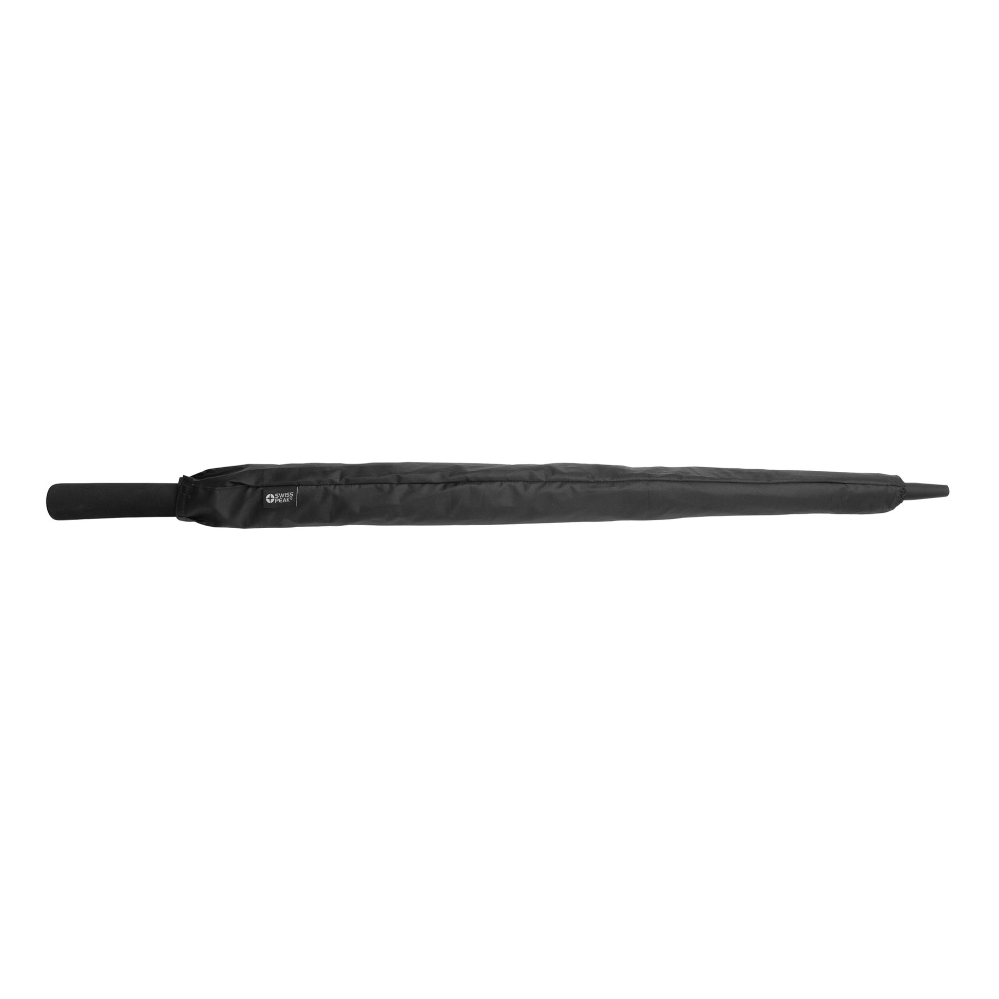 Black - Side - Swiss Peak Aware Manual Ultra Light Folding Umbrella
