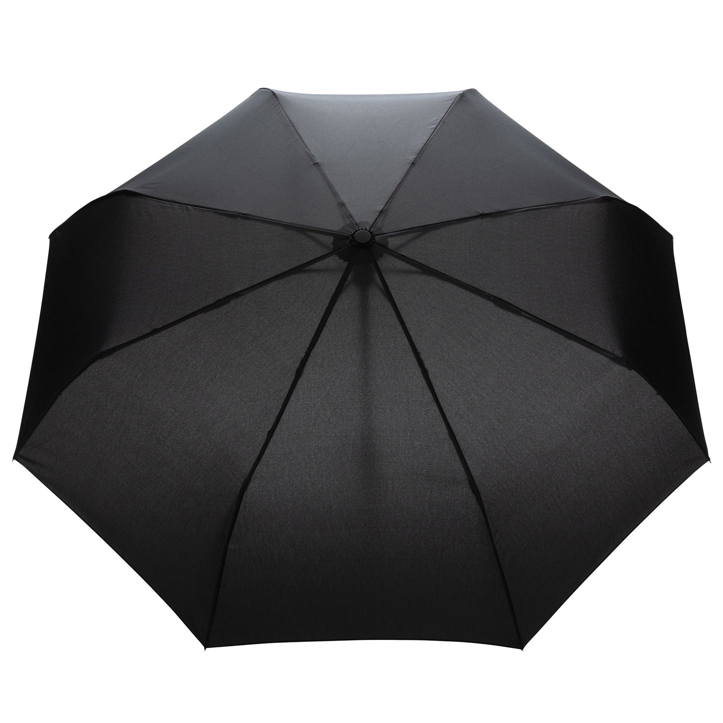 Black - Back - XD Collection Impact Aware RPET Automatic Folding Umbrella