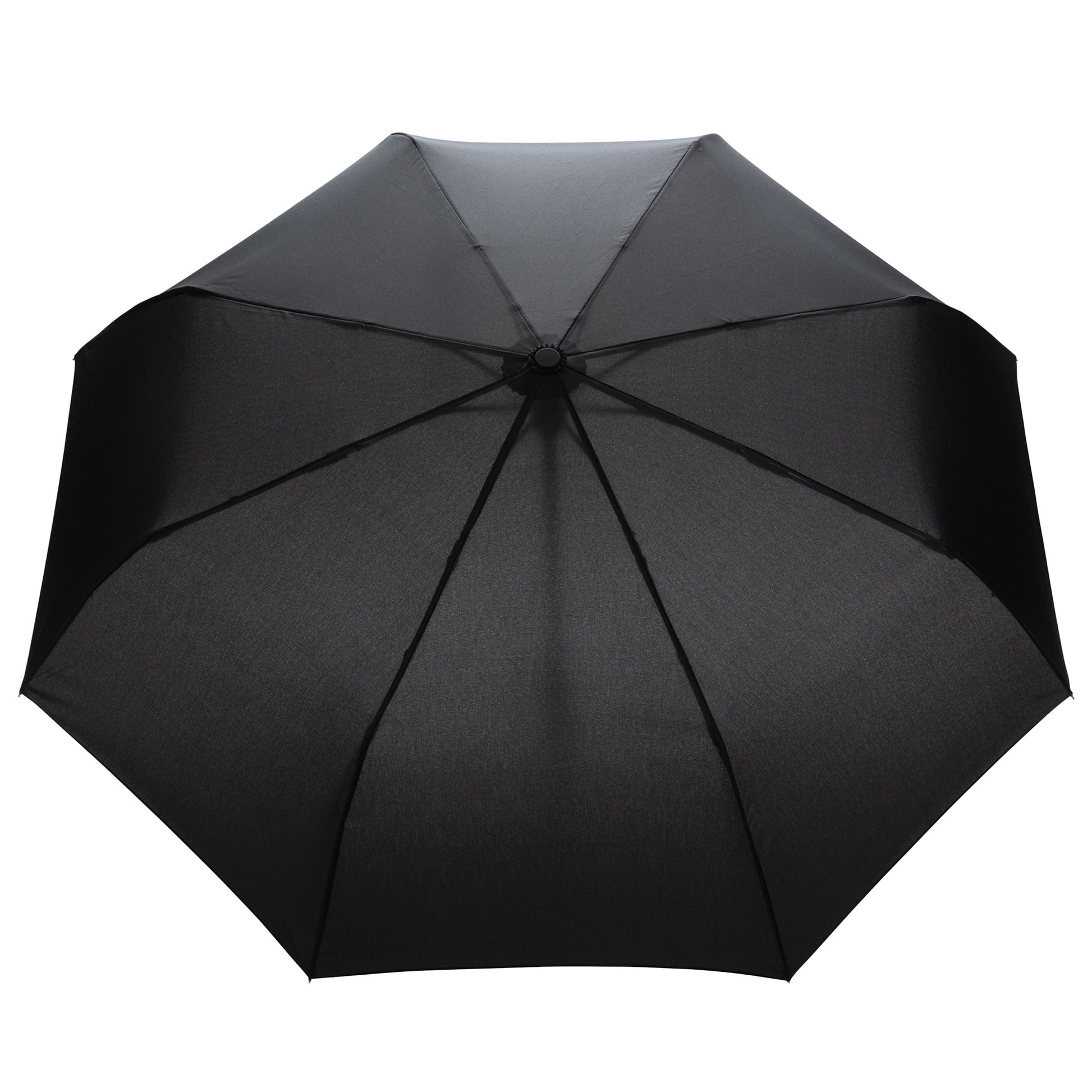 Black - Back - XD Collection Impact Aware RPET Automatic Folding Umbrella