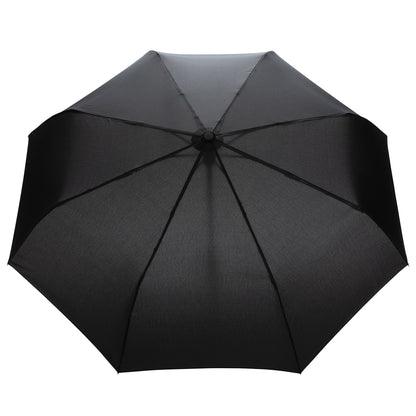 Black - Back - XD Collection Impact Aware RPET Automatic Folding Umbrella