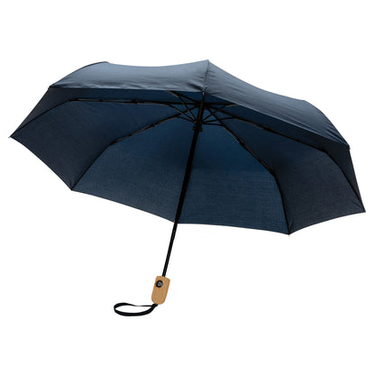 Navy - Front - XD Collection Impact Aware RPET Automatic Folding Umbrella