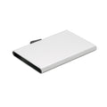 Silver - Back - C-Secure Aluminium RFID Blocking Card Holder