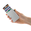 Silver - Side - C-Secure Aluminium RFID Blocking Card Holder