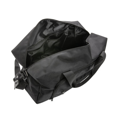 Black - Close up - Swiss Peak RPET Aware Duffle Bag