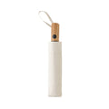 Beige - Side - XD Collection Kaycey Acacia Wood Aware Folding Umbrella