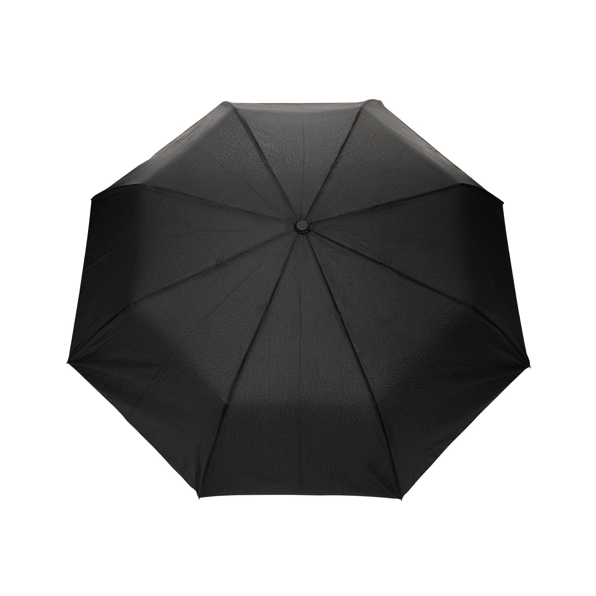 Black - Back - XD Collection Kaycey Acacia Wood Aware Folding Umbrella