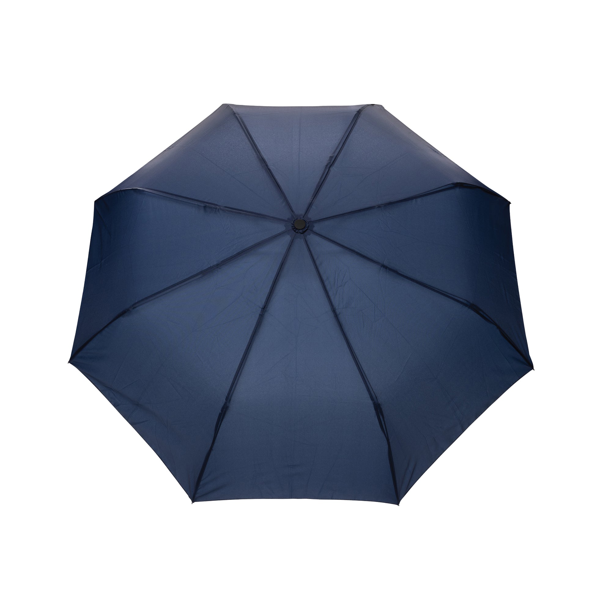 Navy - Back - XD Collection Kaycey Acacia Wood Aware Folding Umbrella