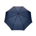 Navy - Back - XD Collection Kaycey Acacia Wood Aware Folding Umbrella