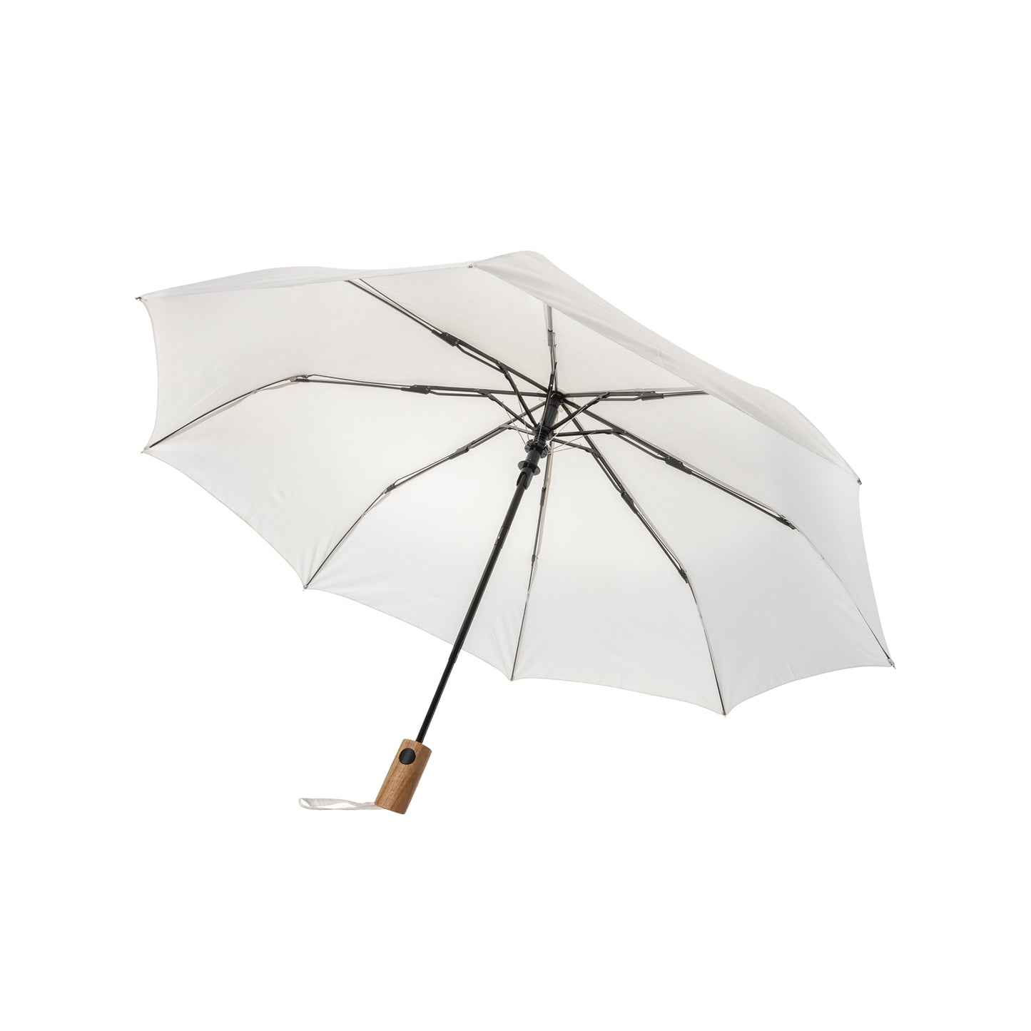 Beige - Front - XD Collection Kaycey Acacia Wood Aware Folding Umbrella