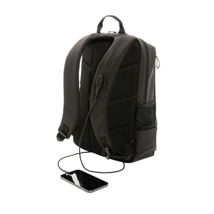 Black - Back - XD Xclusive Impact Aware Lima RFID Blocking 15L Backpack