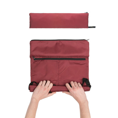 Red - Side - XD Collection Dillon Foldable RPET Lightweight 20L Backpack