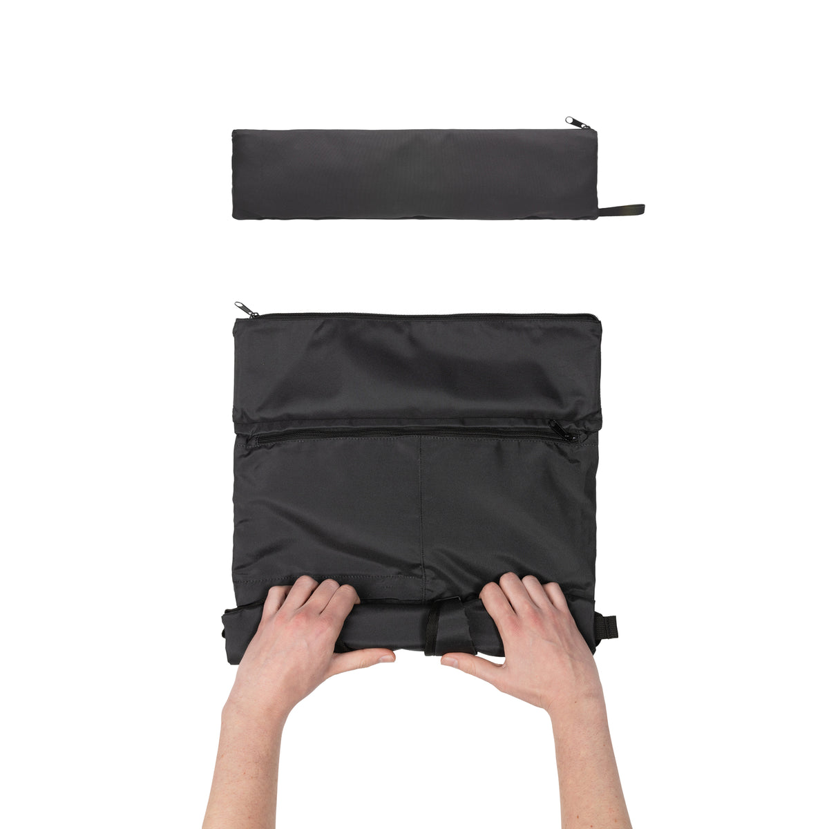 Black - Side - XD Collection Dillon Foldable RPET Lightweight 20L Backpack