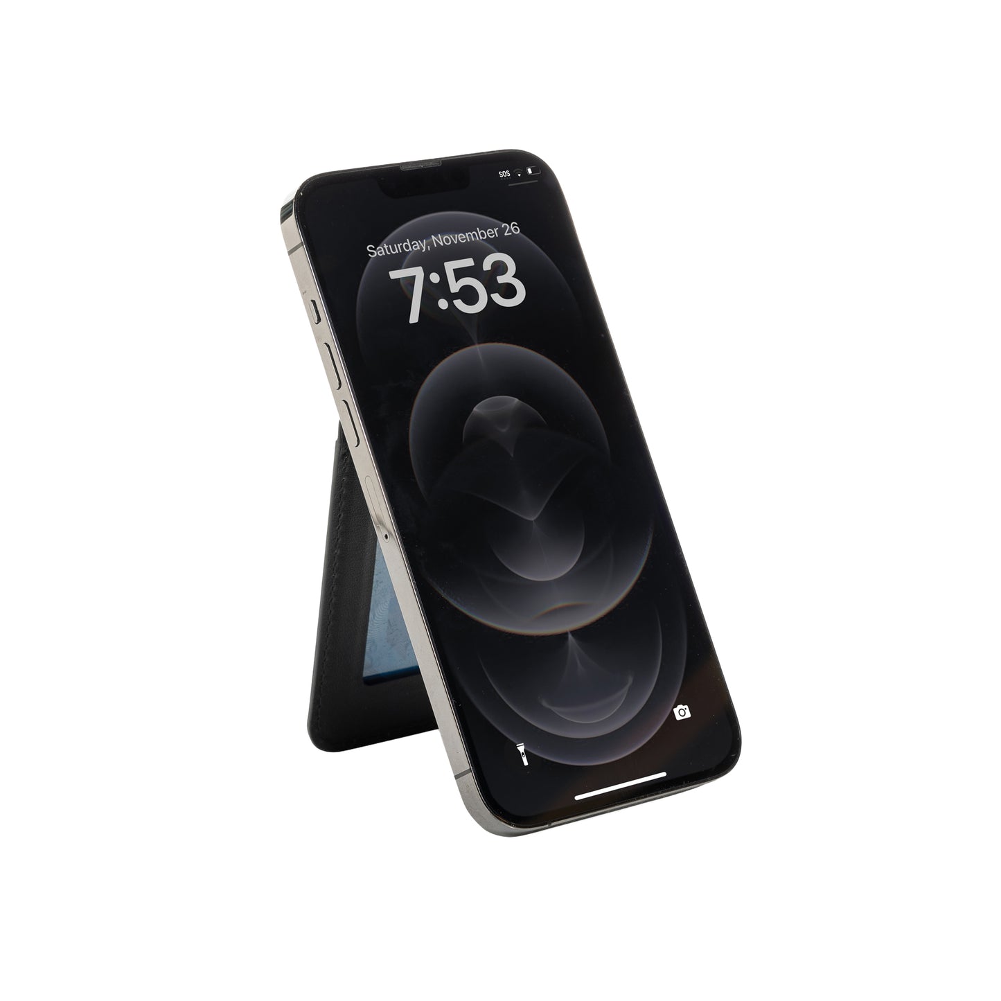 Black - Pack Shot - Swiss Peak Magnetic PU Recycled Phone Wallet