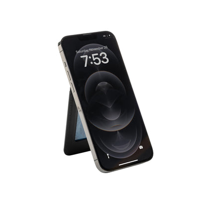 Black - Pack Shot - Swiss Peak Magnetic PU Recycled Phone Wallet