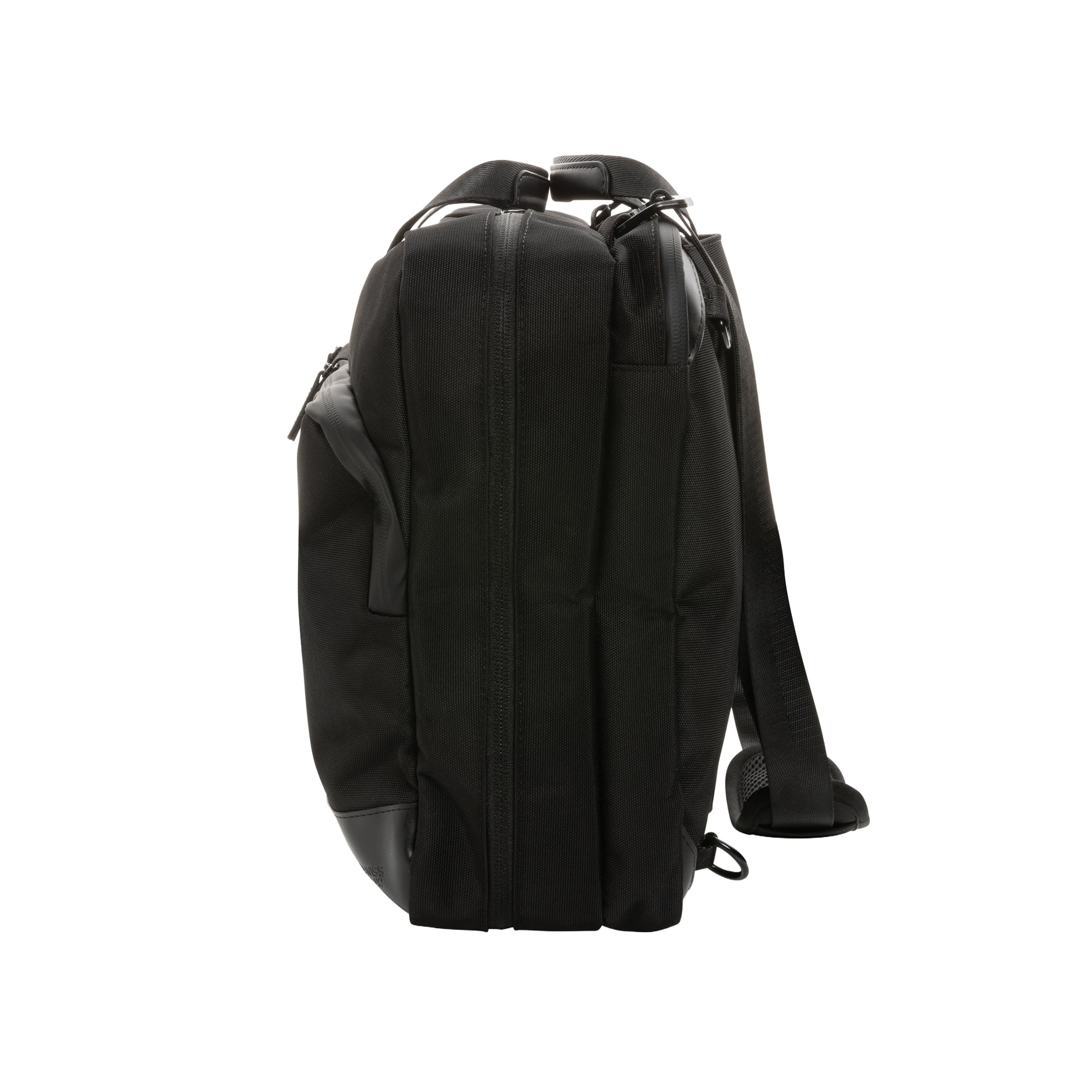 Black - Side - Swiss Peak Executive 2 in 1 Aware Laptop Backpack