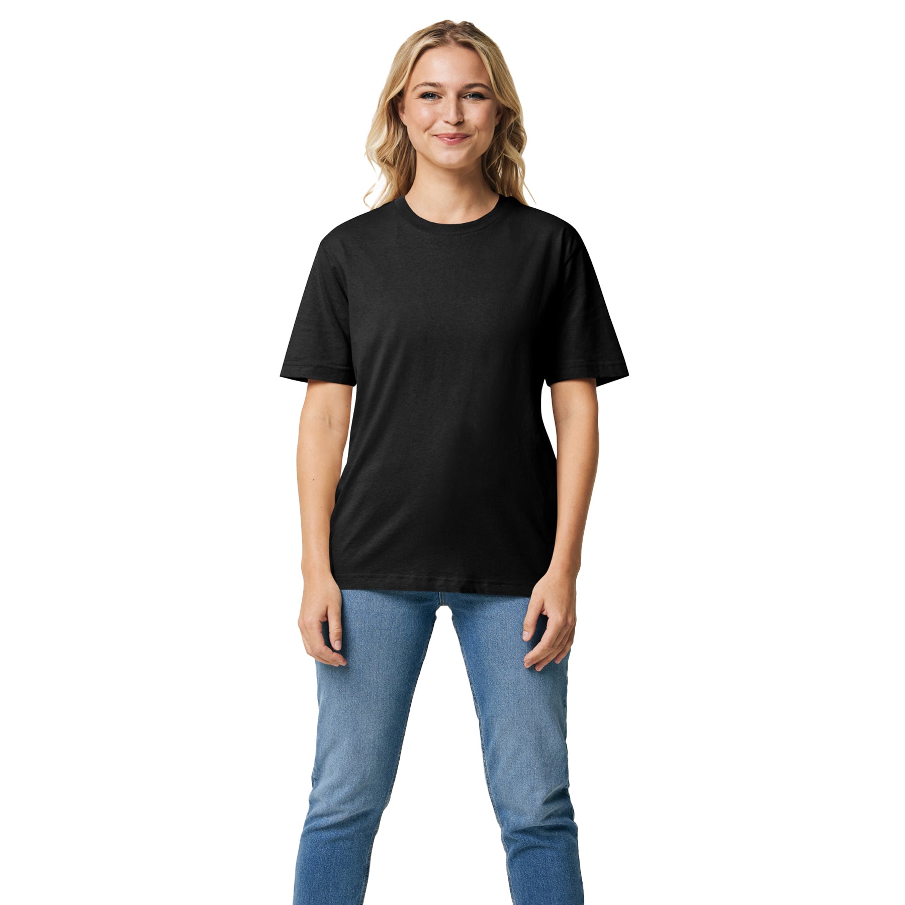 Black - Side - Iqoniq Unisex Adult Teide Recycled Cotton T-Shirt