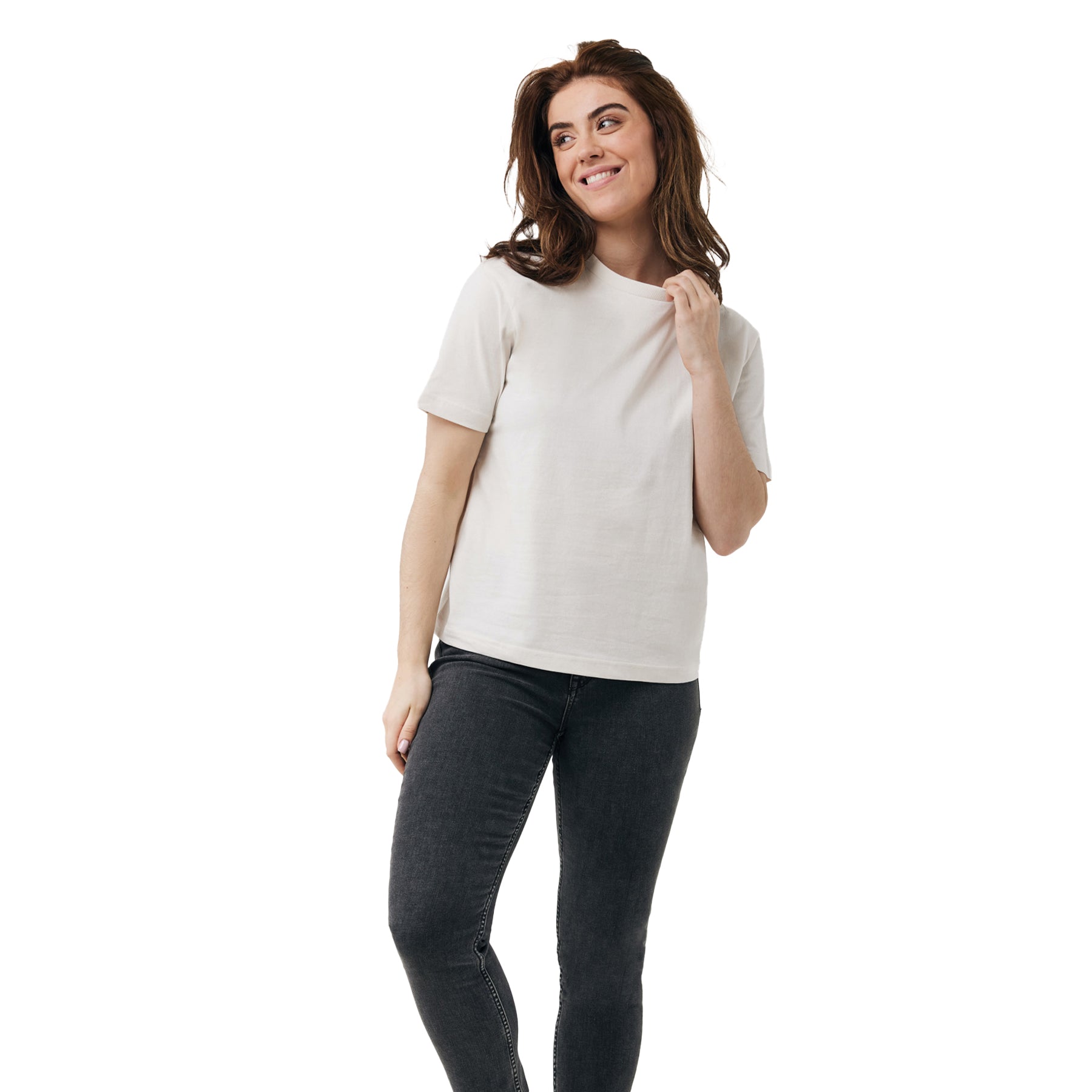 Ivory White - Side - Iqoniq Unisex Adult Teide Recycled Cotton T-Shirt