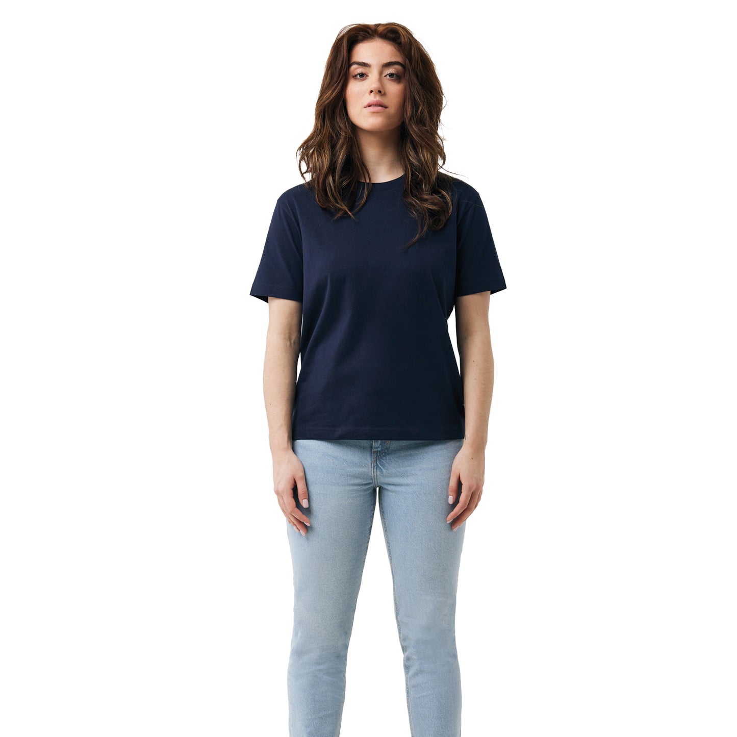 Navy - Side - Iqoniq Unisex Adult Teide Recycled Cotton T-Shirt