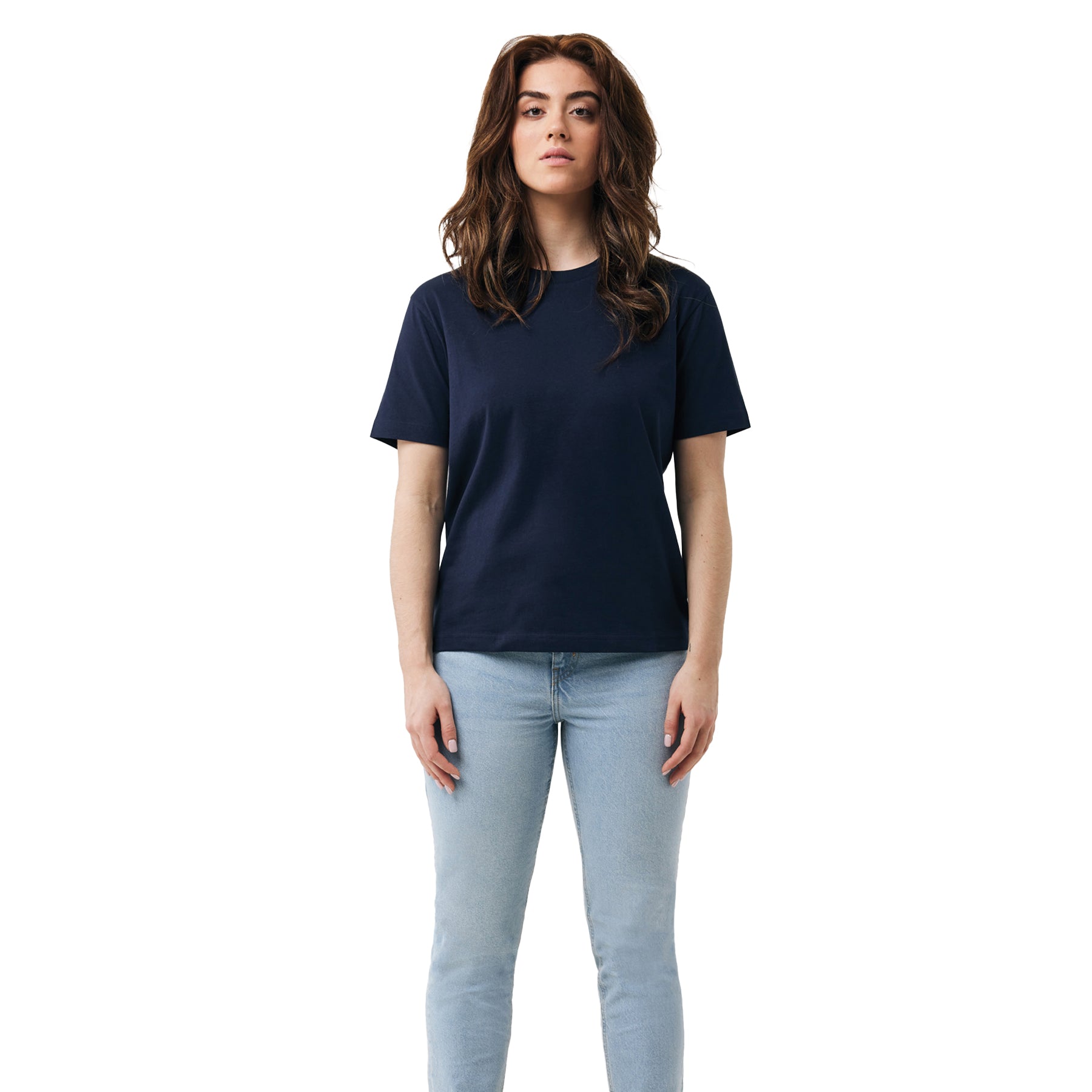 Navy - Side - Iqoniq Unisex Adult Teide Recycled Cotton T-Shirt