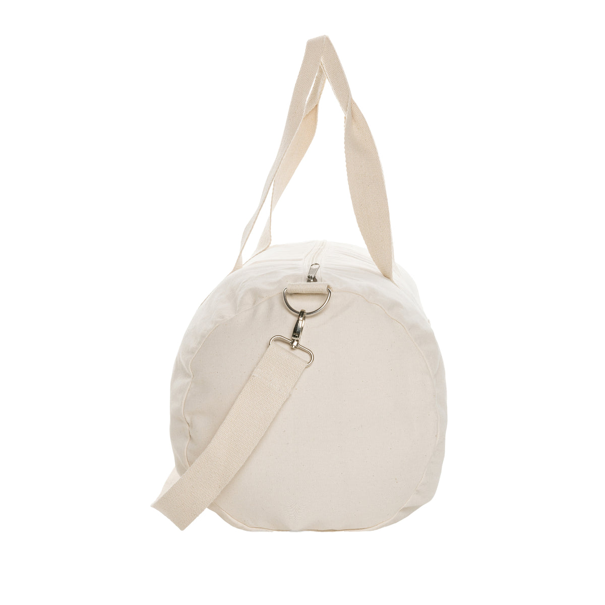Off White - Side - XD Collection Impact Aware Recycled Canvas Undyed Duffle Bag