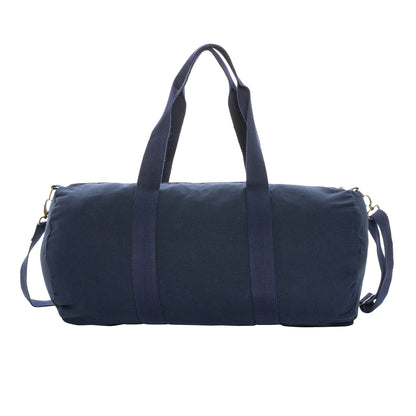 Navy - Back - XD Collection Impact Aware Recycled Canvas Undyed Duffle Bag