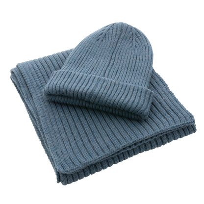 Sage Blue - Side - XD Collection Impact Aware Polylana Double Knit Beanie