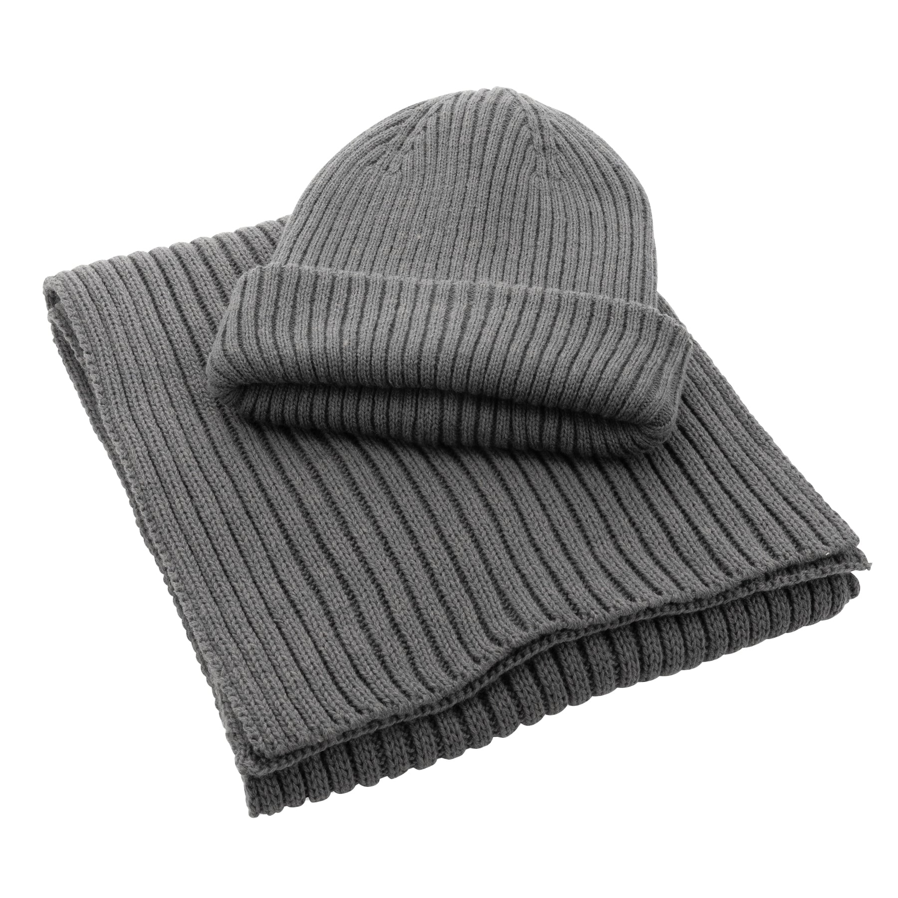 Anthracite - Side - XD Collection Impact Aware Polylana Double Knit Beanie