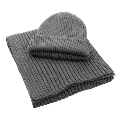 Anthracite - Side - XD Collection Impact Aware Polylana Double Knit Beanie