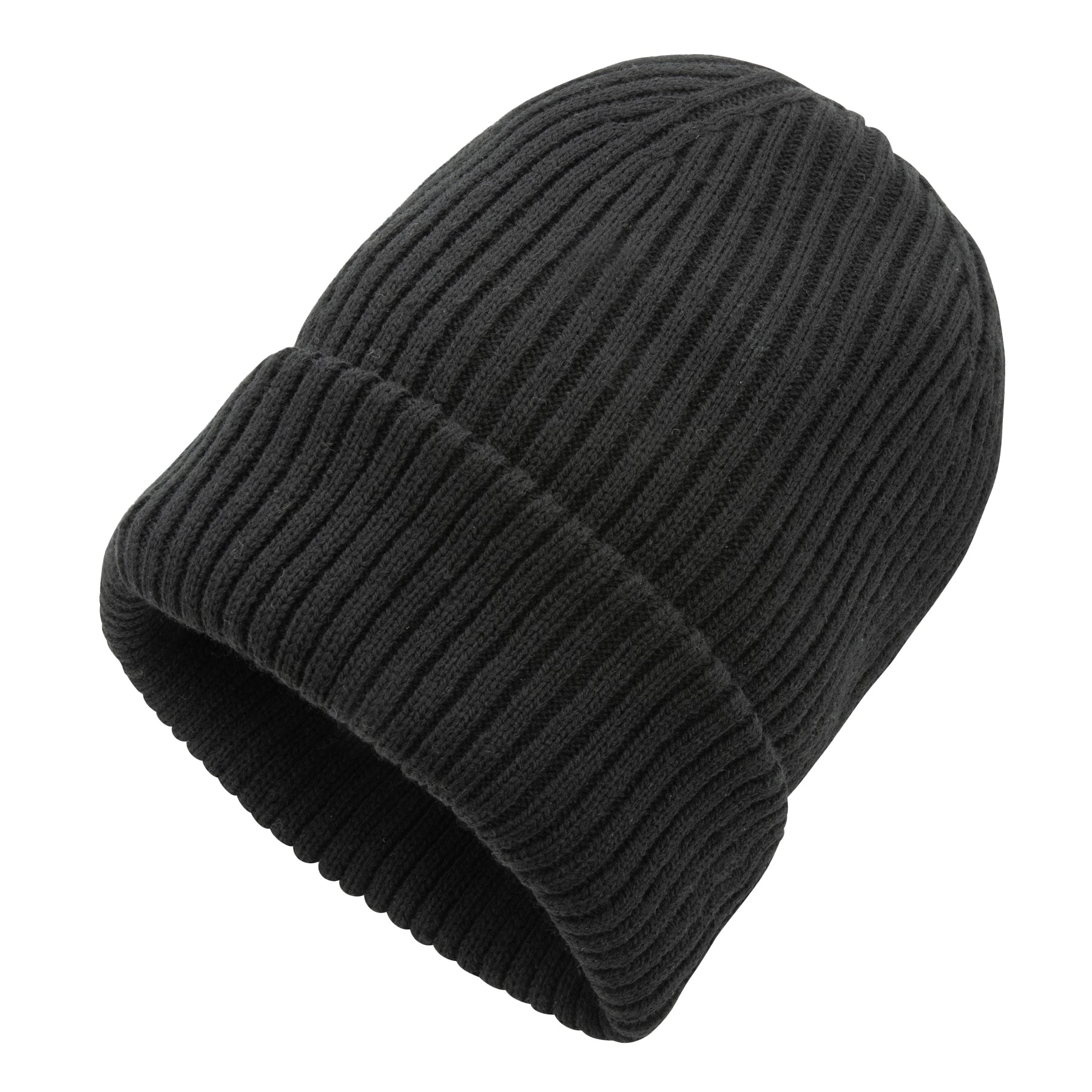 Black - Back - XD Collection Impact Aware Polylana Double Knit Beanie