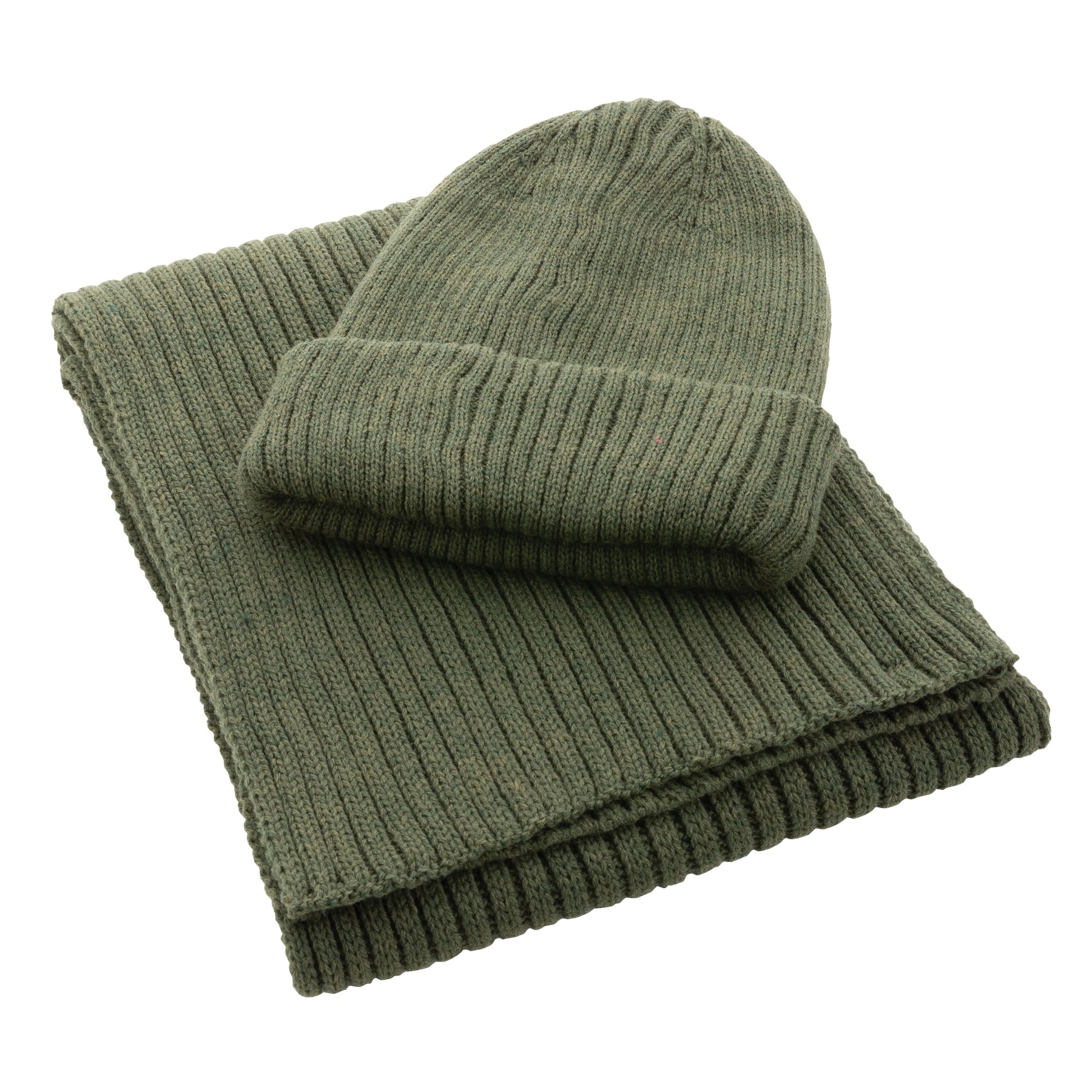 Green - Side - XD Collection Impact Aware Polylana Double Knit Beanie