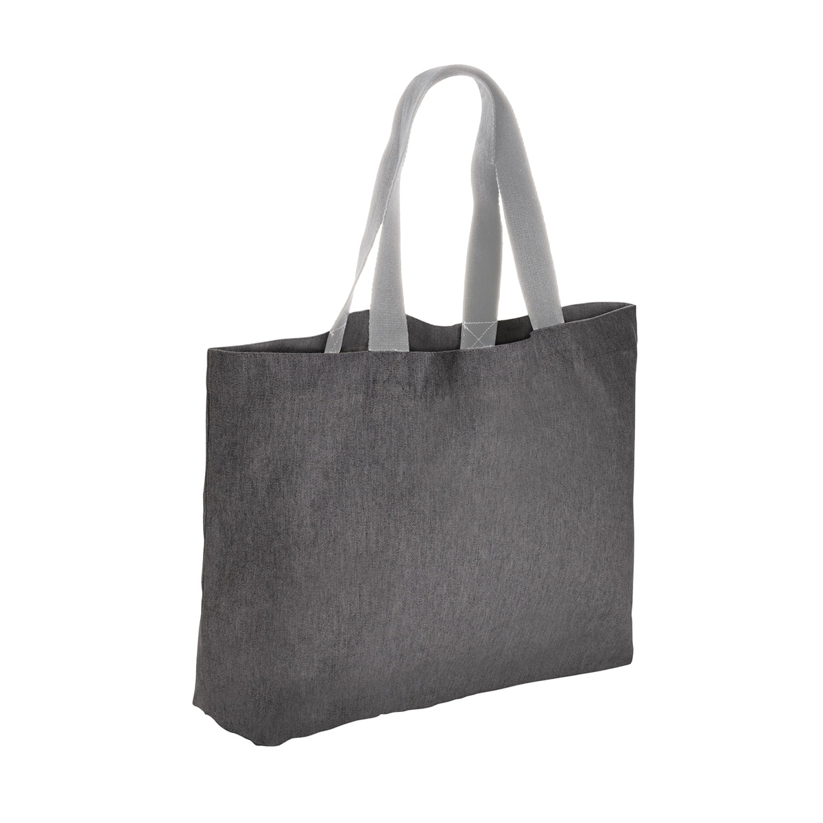 Anthracite - Back - XD Collection Impact Aware Large Recycled Canvas Undyed Tote Bag