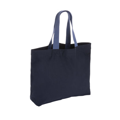 Navy - Back - XD Collection Impact Aware Large Recycled Canvas Undyed Tote Bag