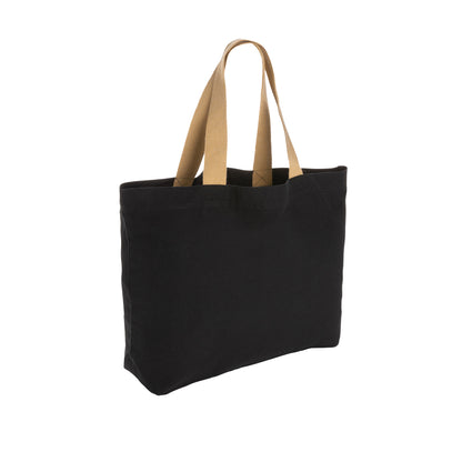 Black - Back - XD Collection Impact Aware Large Recycled Canvas Undyed Tote Bag