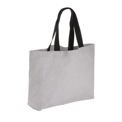 Grey - Back - XD Collection Impact Aware Large Recycled Canvas Undyed Tote Bag