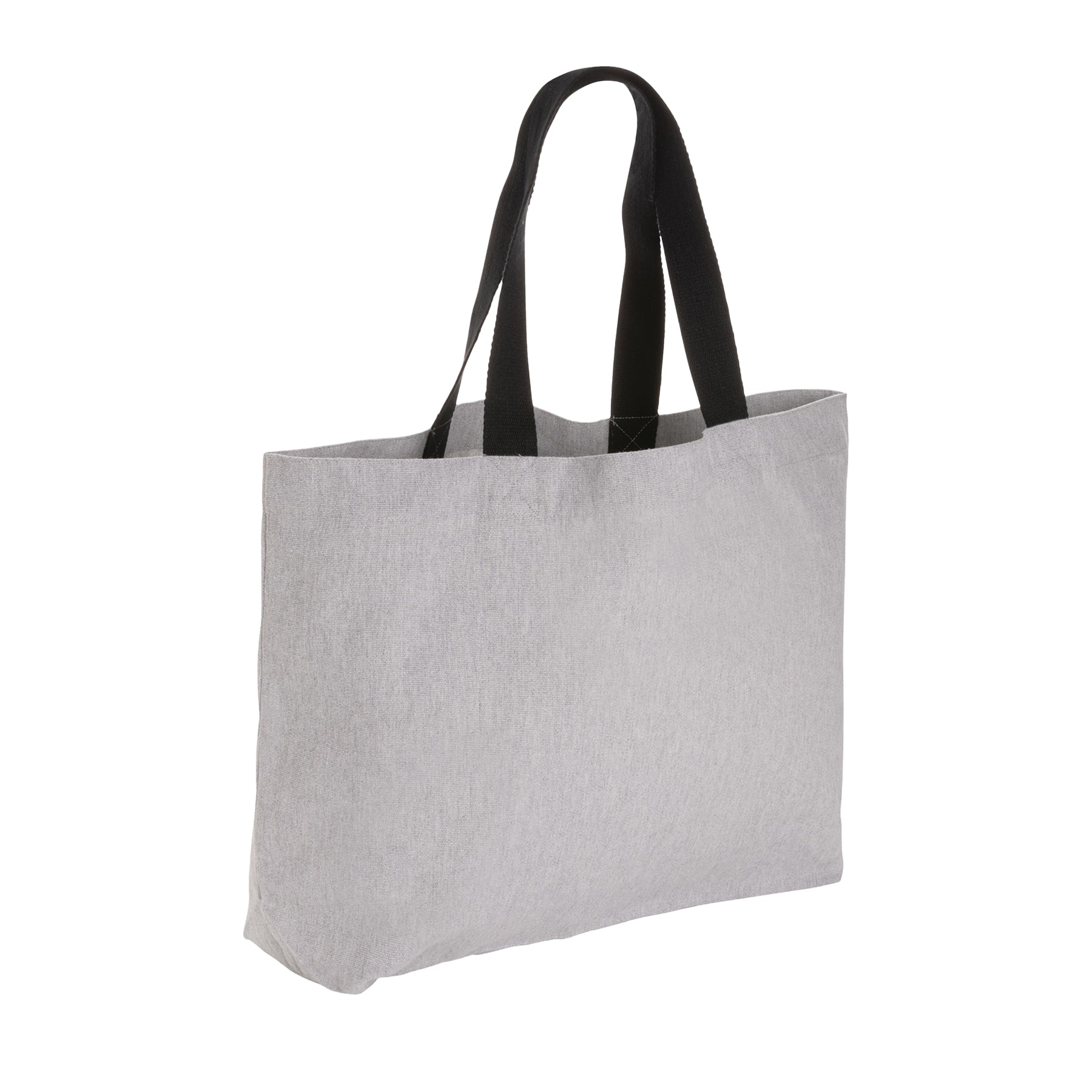 Grey - Back - XD Collection Impact Aware Large Recycled Canvas Undyed Tote Bag